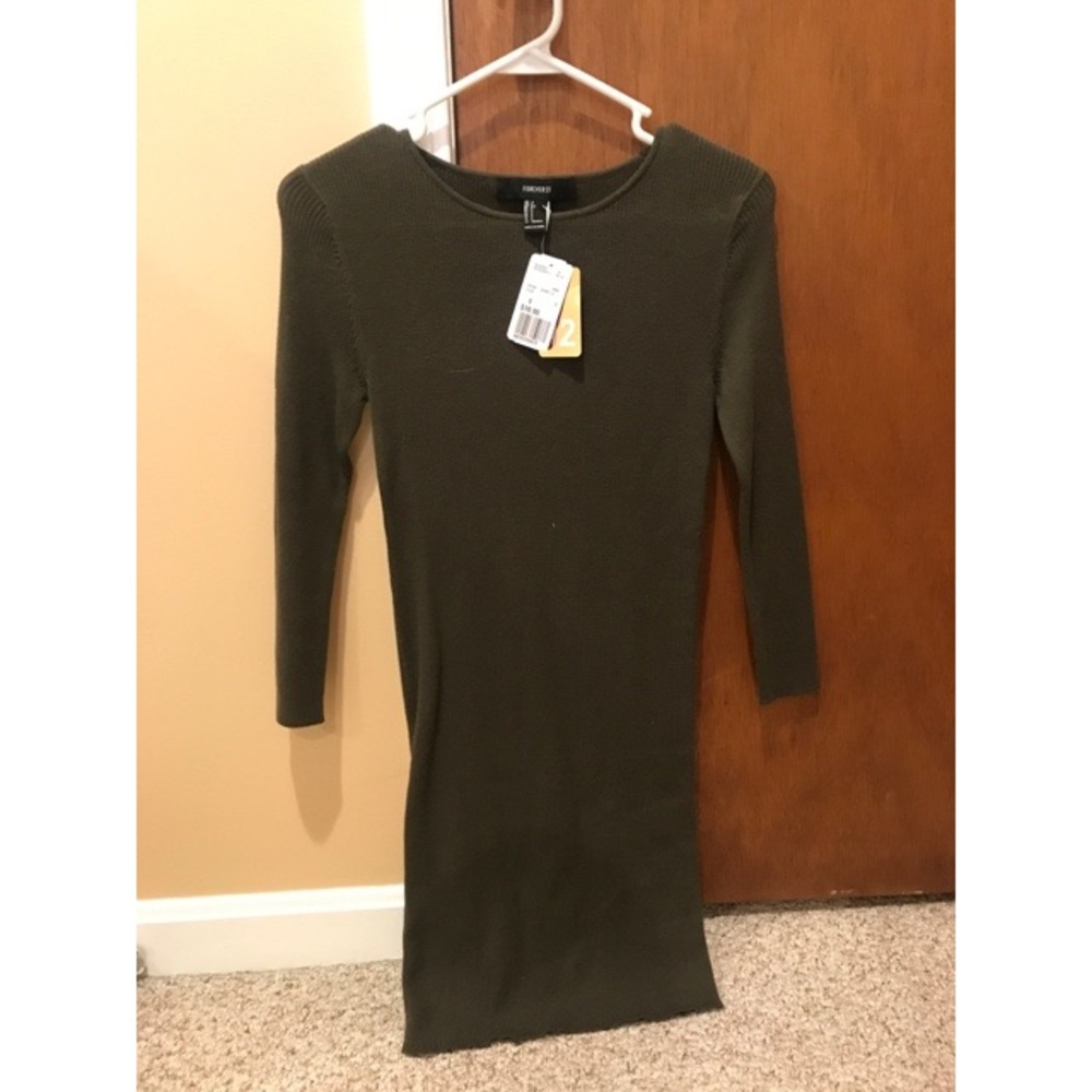 Olive green dress from forever 21
